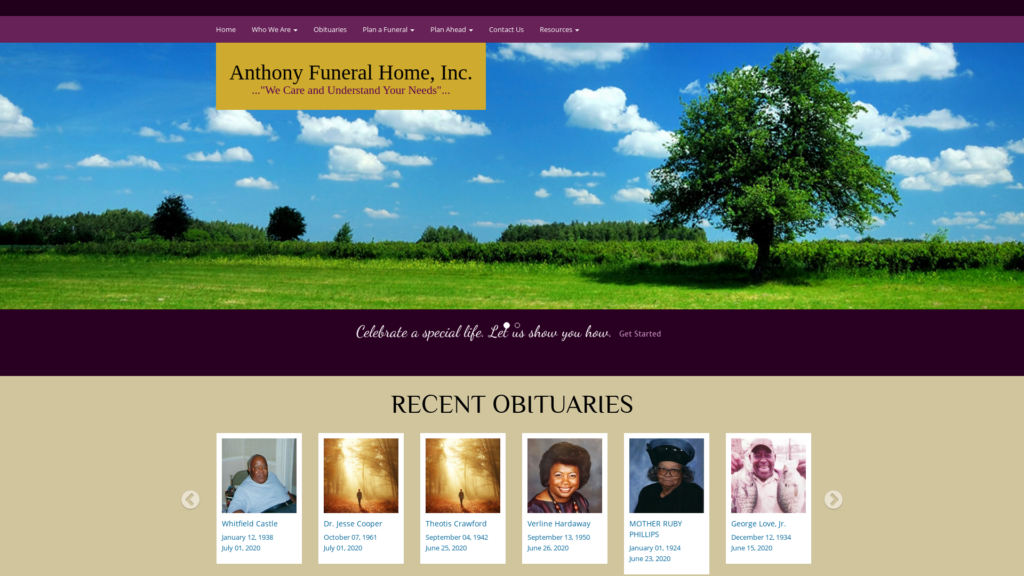 ANTHONY FUNERAL HOME National Domains, LLC